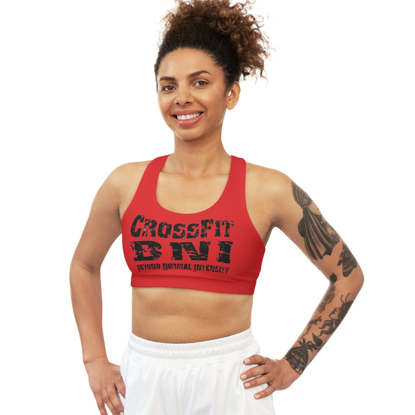 Women`s Red Seamless Sports Bra