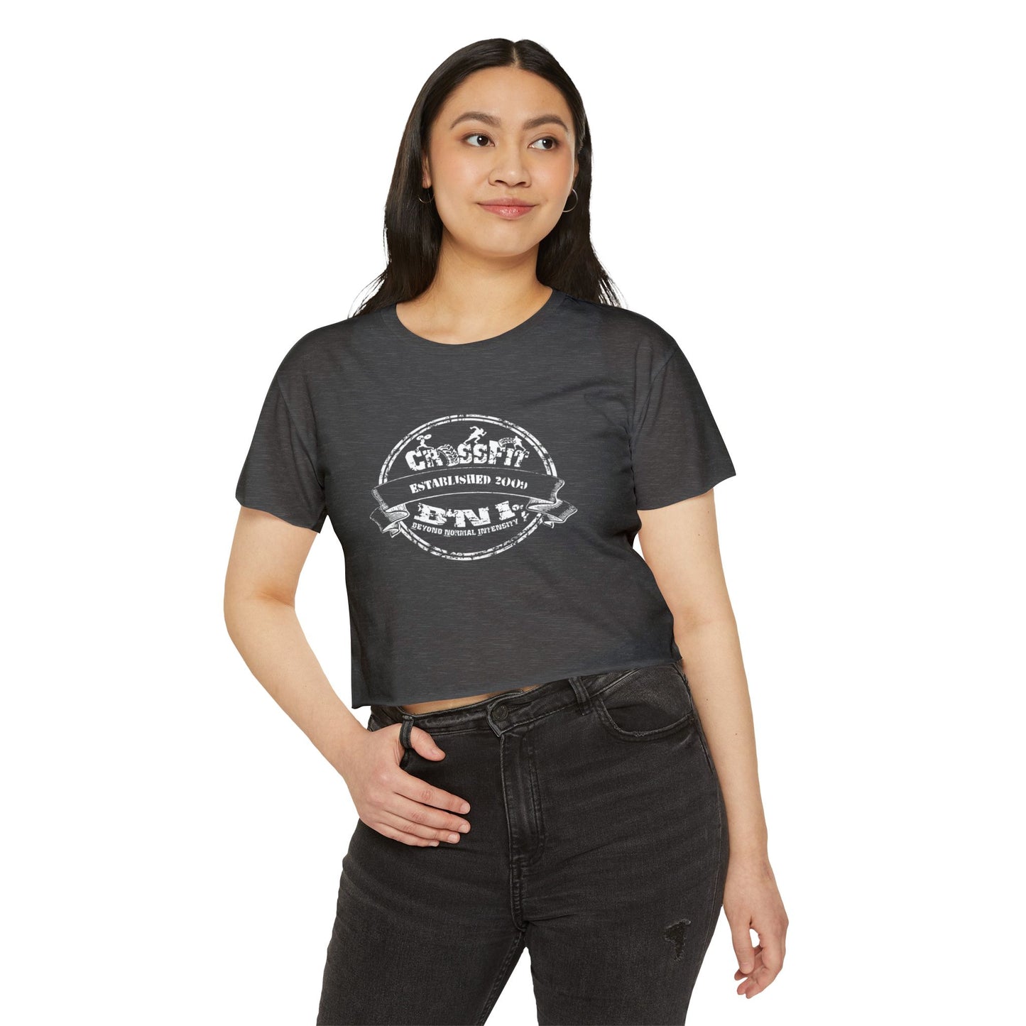 CLASSIC CFBNI LOGO - NEXT LEVEL CROP TOP