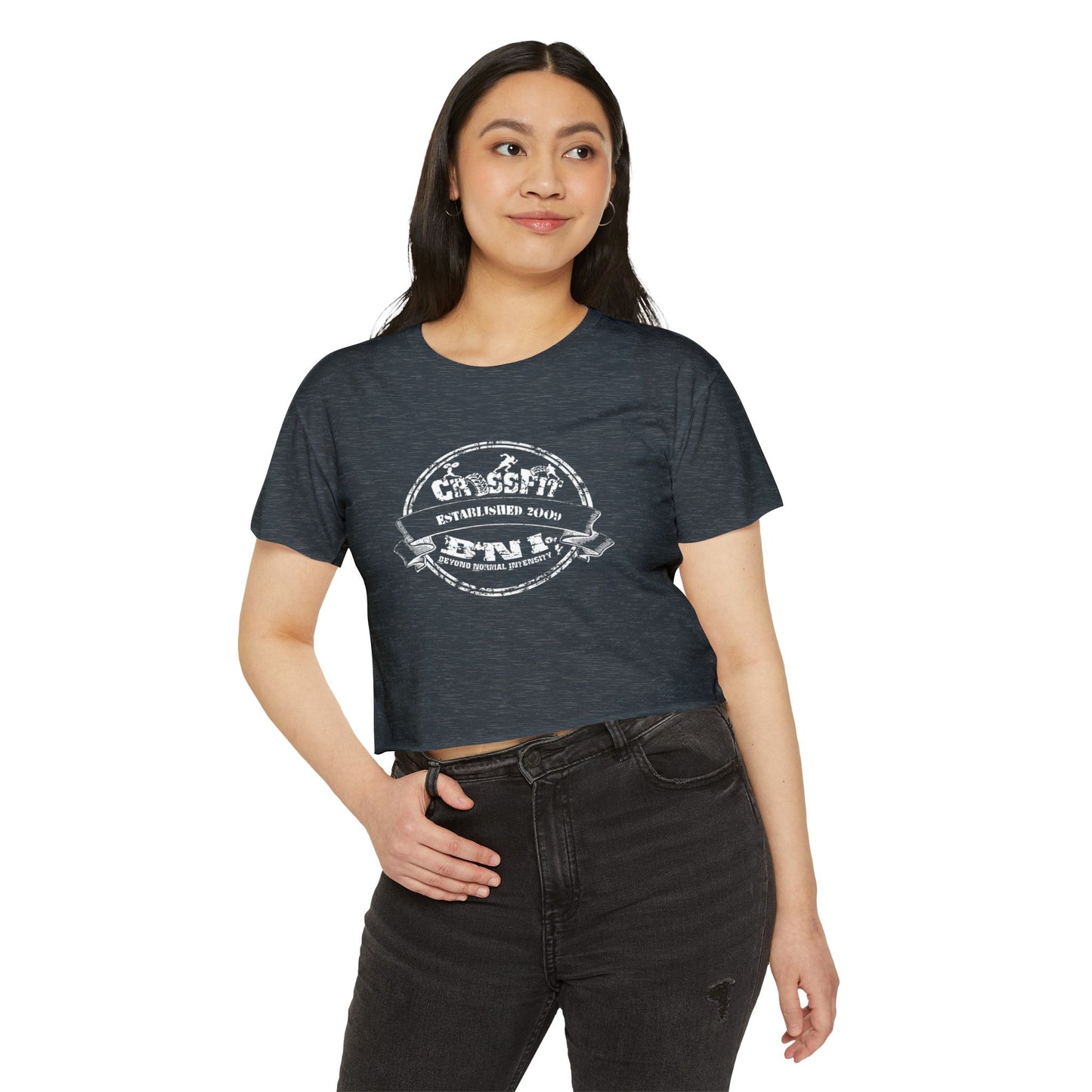 CLASSIC CFBNI LOGO - NEXT LEVEL CROP TOP