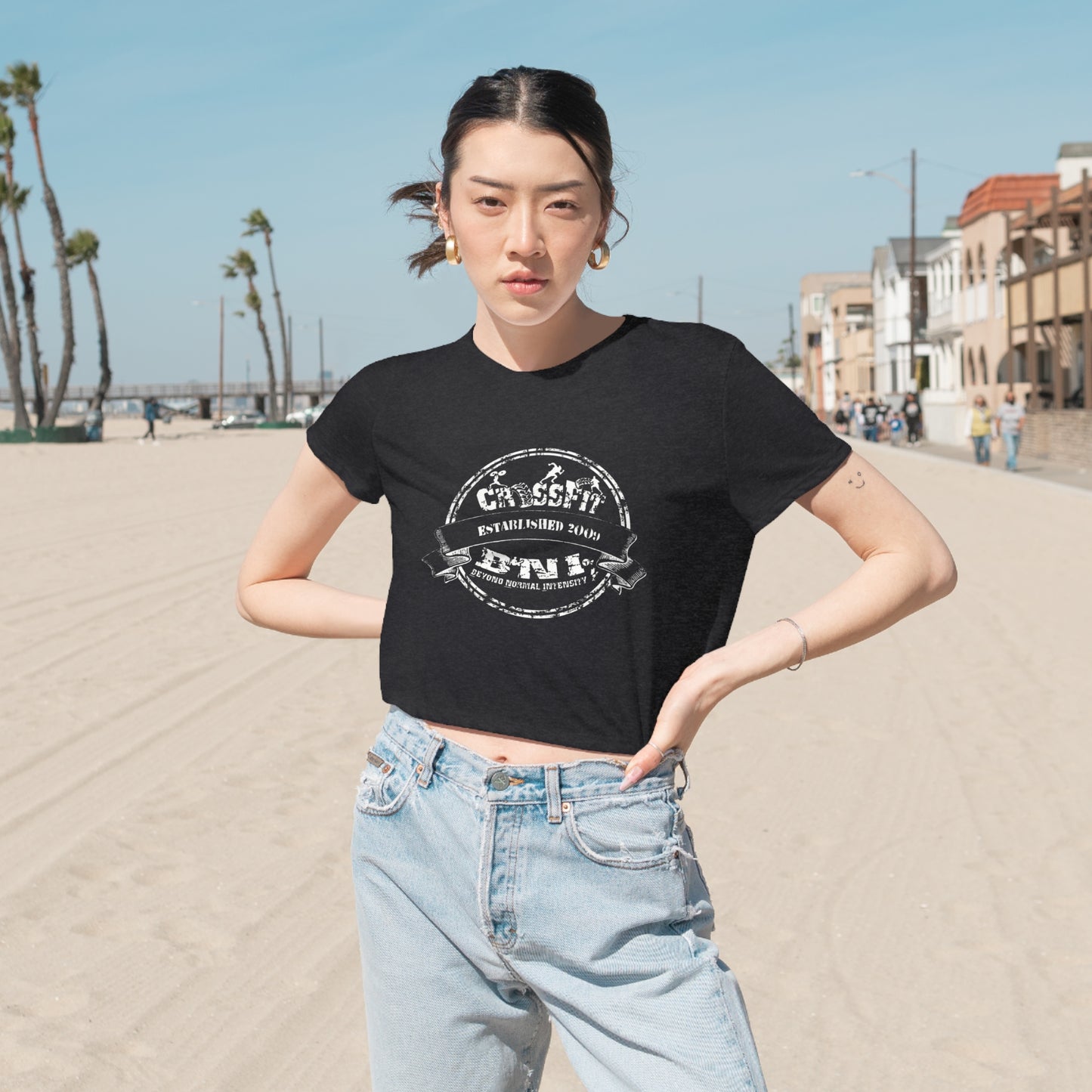 CLASSIC CFBNI LOGO - B+C CROP TOP