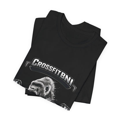 CrossFit BNI Silverbacks T‑Shirt — Weightlifting Gym Tee with Gorilla Barbell Design