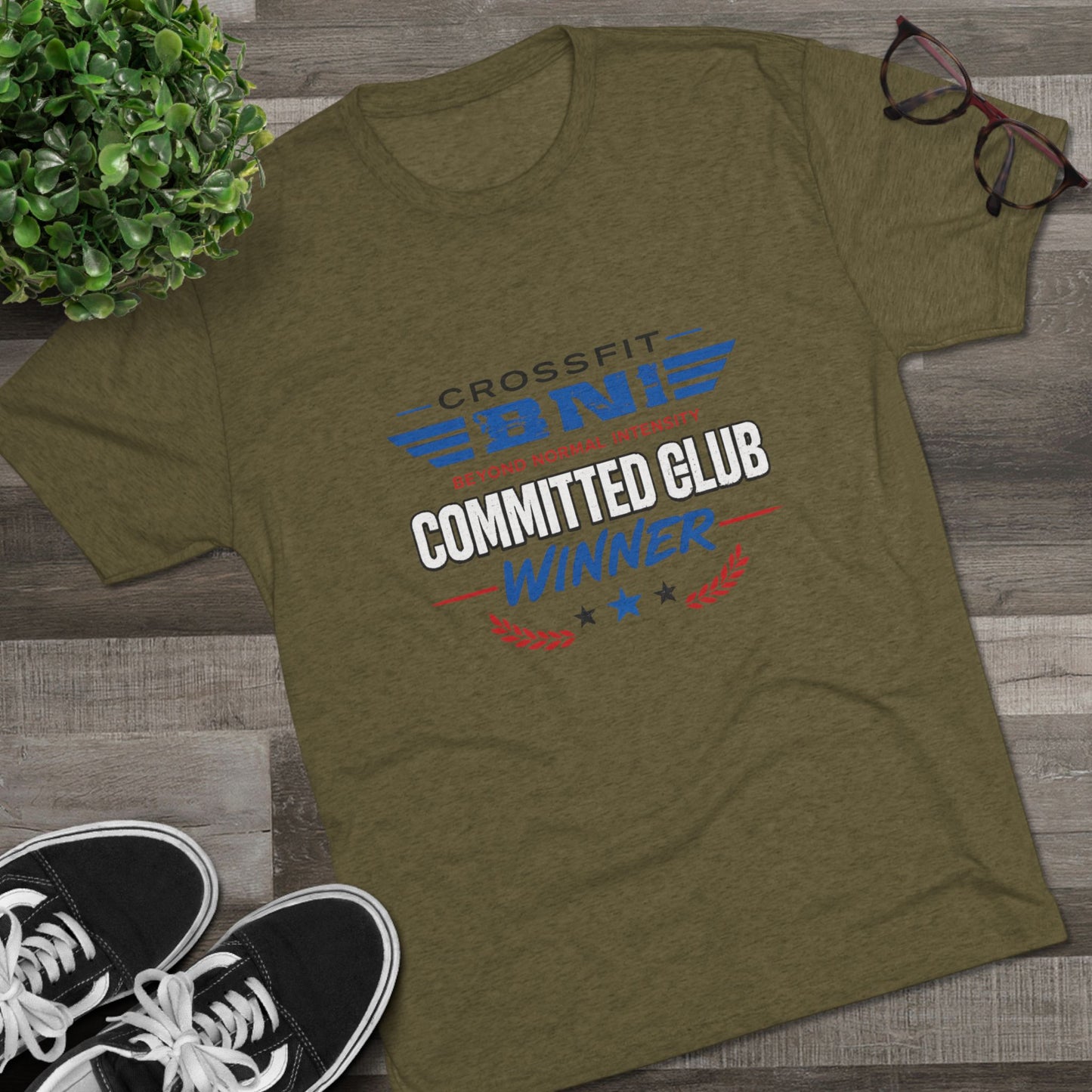 Committed  Club Unisex Tri-Blend Crew Tee