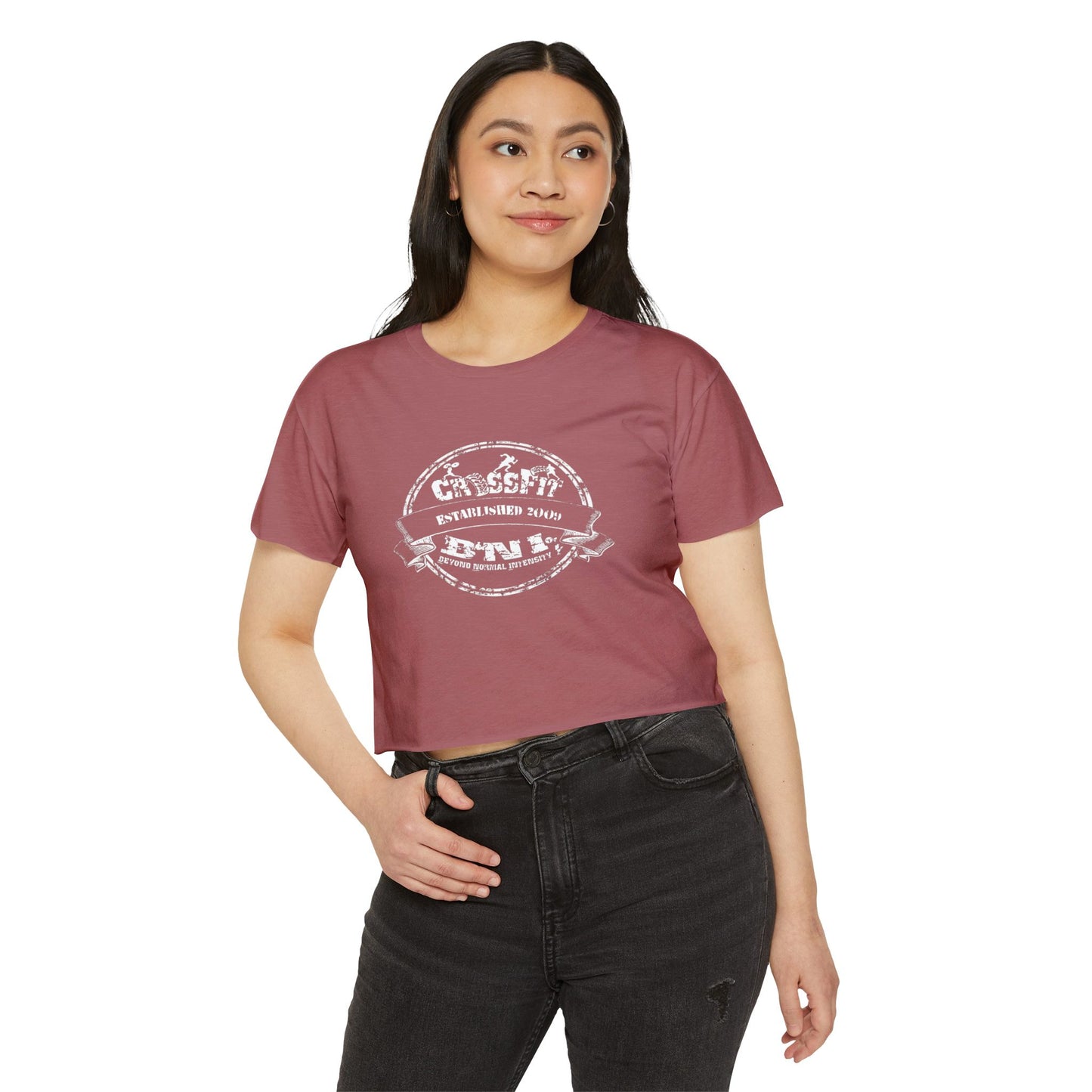 CLASSIC CFBNI LOGO - NEXT LEVEL CROP TOP