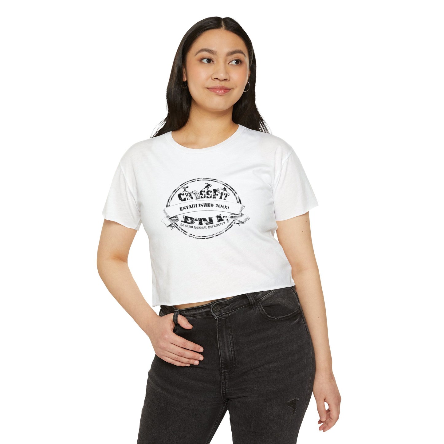 CLASSIC CFBNI LOGO - NEXT LEVEL CROP TOP