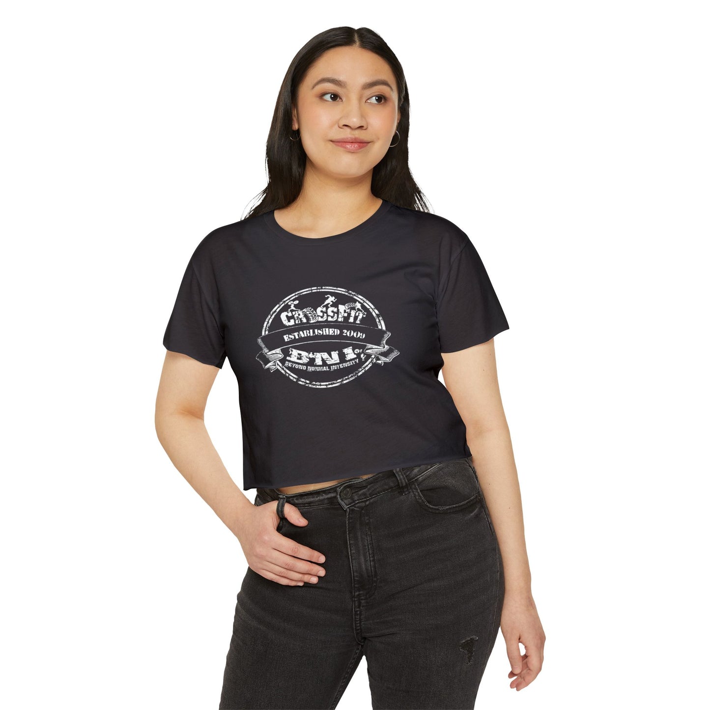 CLASSIC CFBNI LOGO - NEXT LEVEL CROP TOP