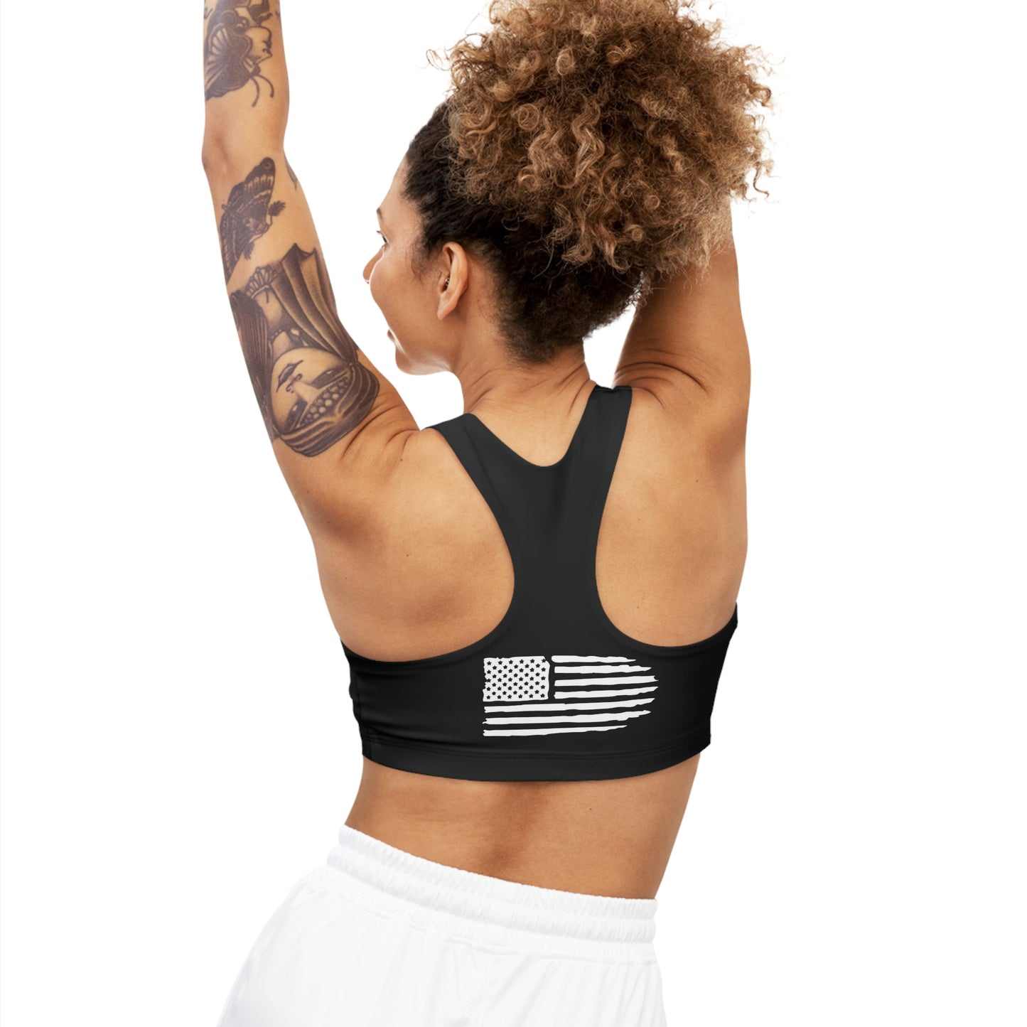 Women`s Black Seamless Sports Bra