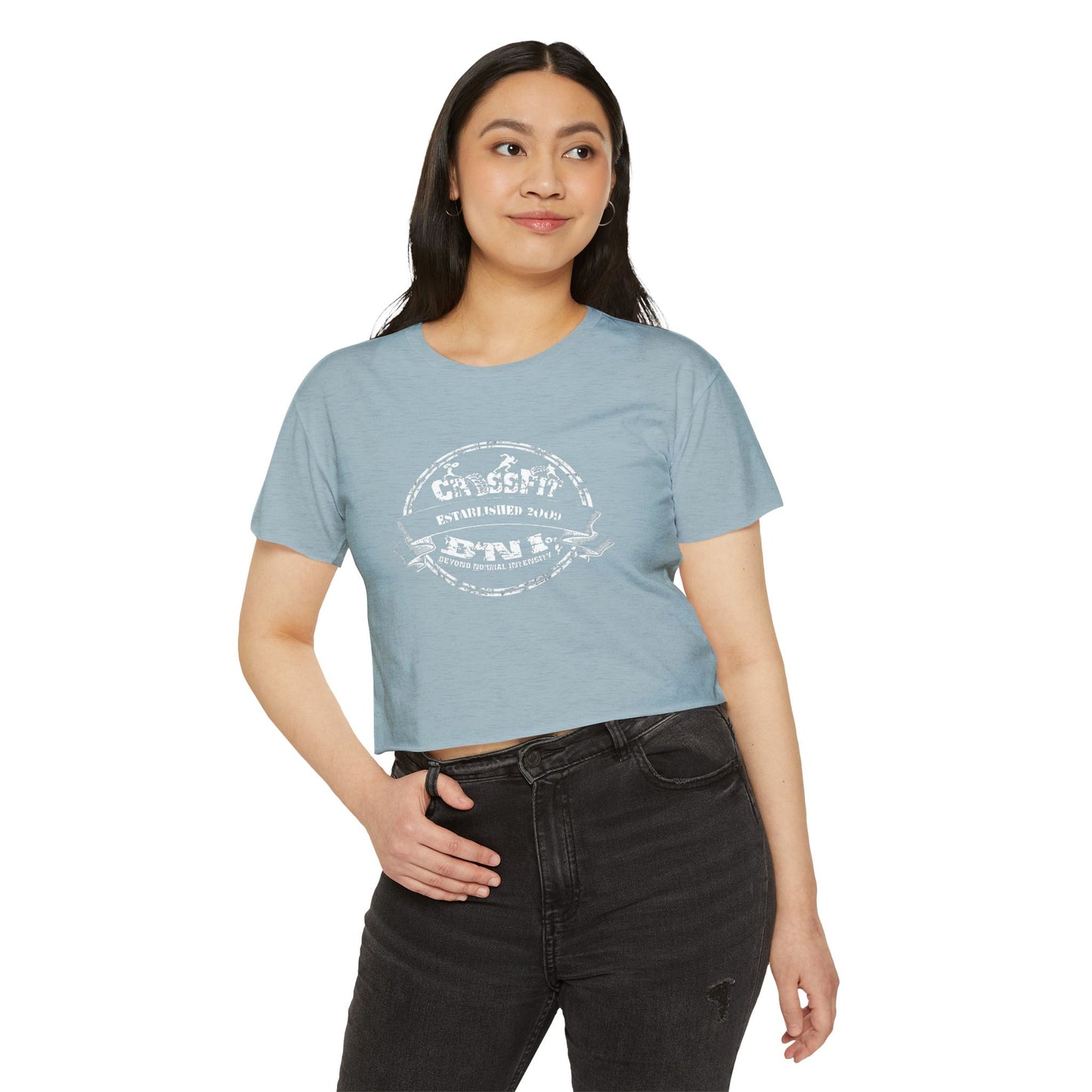 CLASSIC CFBNI LOGO - NEXT LEVEL CROP TOP